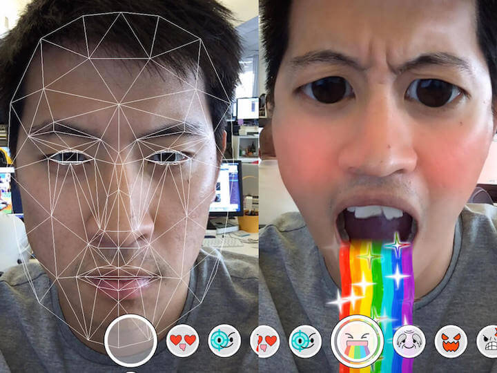 Snapchat filters zonder voor grappige effecten